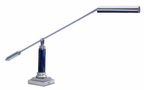 House Of Troy P10-191-52M Counter Balance Portable Fluorescent Piano/Desk Lamp, Satin Nickel with Black Marble