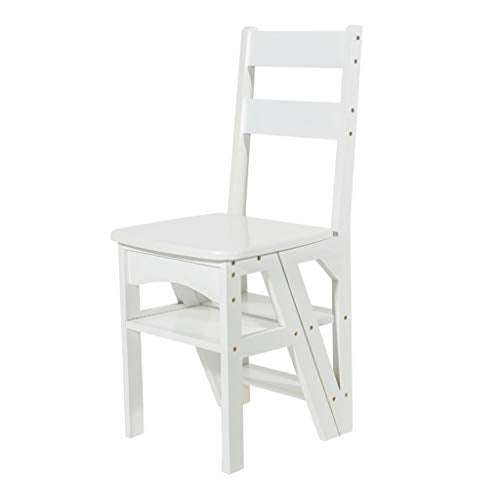 LAXF-stool Bamboo Folding 4 Step Stair Chair & Household Ladder