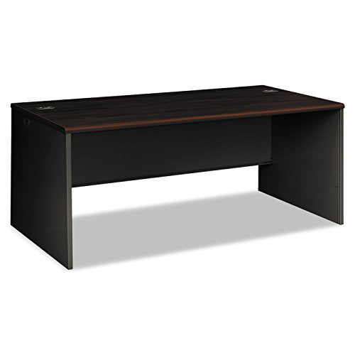 Office Realm HON 38934NS 38000 Series Desk Shell, 72w x 36d x 29-1/2h, Mahogany/Charcoal