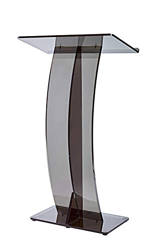 AdirOffice Black Acrylic Podium for Churches, Weddings, Lecterns