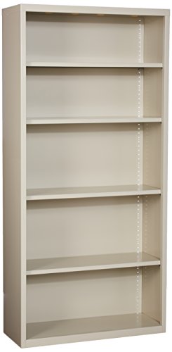Lorell LLR41290 Fortress Series Steel Book Case, Putty