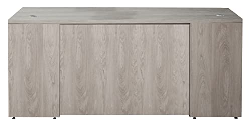 OFD Ultra Premium 72" x 30" Desk Shell, Gray Oak - Laminate Modesty