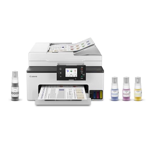 Canon Megatank GX2020 All-in-One Wireless Printer | Print, Copy, Scan | Mobile Printing | 2.7" Color Touchscreen | Auto Document Feeder | Auto Duplex