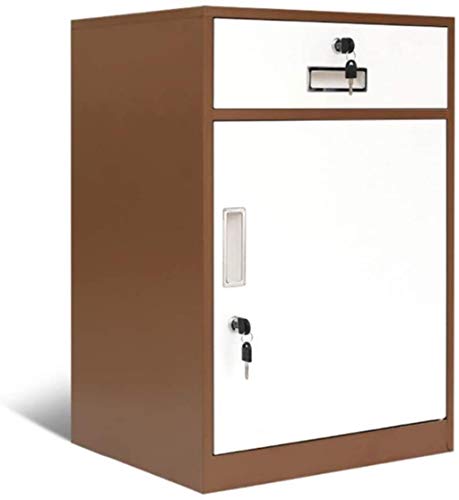 SHABOZ Floor-Standing File Cabinet, 2 Drawer Metal Storage Box, Lockable Waterproof Data Cabinet