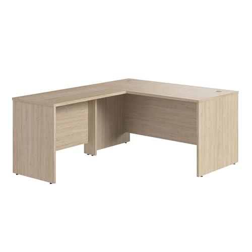 Bush Business Furniture Studio C L Shaped Desk with Return, 60W x 30D, Natural Elm