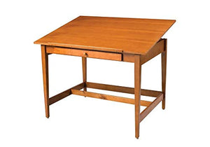Natural Birch Veneer Drawing Table - 48" X 36" Medium Stain Finish Dimensions: 48"W X 36"D X 34"H Weight: 90 Lbs