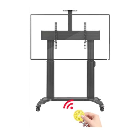 YUZDNM Motorised TV Bracket Stand - Aluminum Mobile TV Cart for 75-110 Inch Screens, 300 lbs Capacity, Smart LCD LED 4K Flat/Curved Panels, Heavy Duty Stand, MAX VESA 1000x600mm