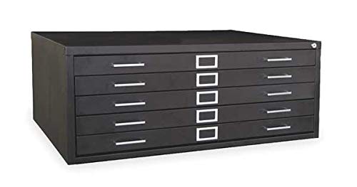 Value Cabinet Flat File 5 Drawer Black