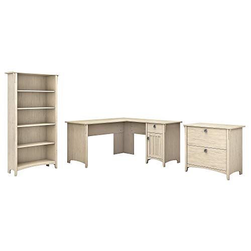 Bush Furniture Salinas Home Office Desk, 60W, Antique White