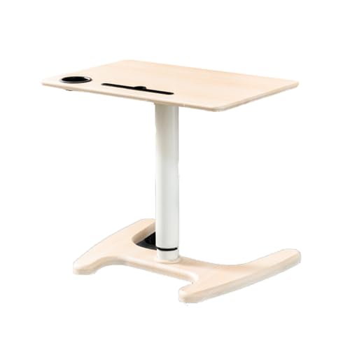 HGTRH Mobile Laptop Stand Desk Rolling Cart with Adjustable Height and Tilting Top