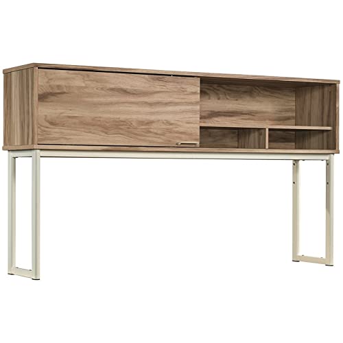 Pemberly Row Computer Hutch in Kiln Acacia Wood and Metal