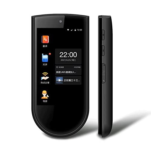 None Language Translator Device Simultaneous Translation in 72 Languages - Black