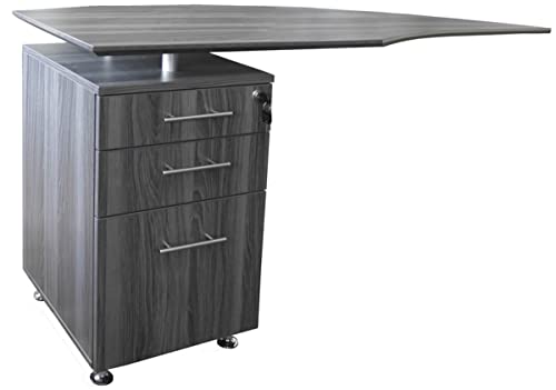 Safco Mayline MNRTPLLGS Medina 63" W Left Return - Gray Steel Laminate