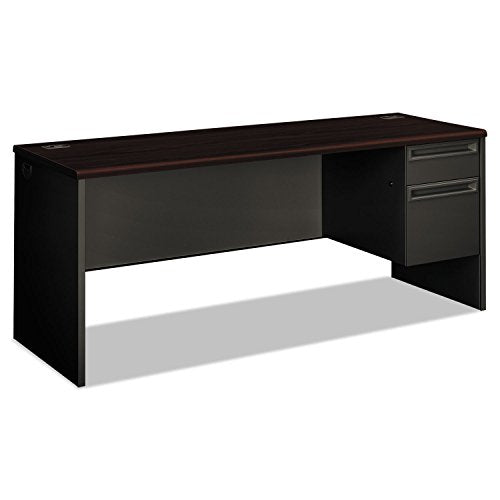 HON 38000 Single Right Pedestal Credenza, Mahogany