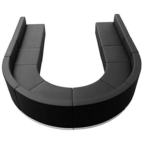 BizChair Black LeatherSoft Reception Configuration, 8 Pieces