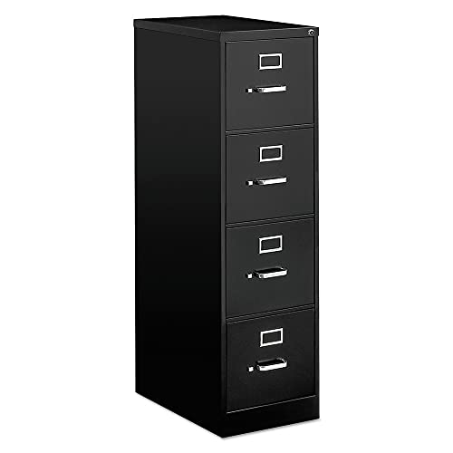 Alera 4-Drawer Economy Vertical Letter File Cabinet - Black