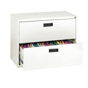 Sandusky Lee E202L-22 400 Series 2 Drawer Lateral File Cabinet, 18" Depth x 27.25" Height x 30" Width, White
