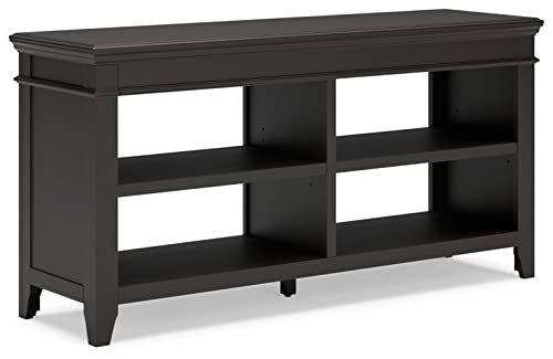 Signature Design by Ashley Beckincreek Traditional Black Credenza with Adjustable Shelves