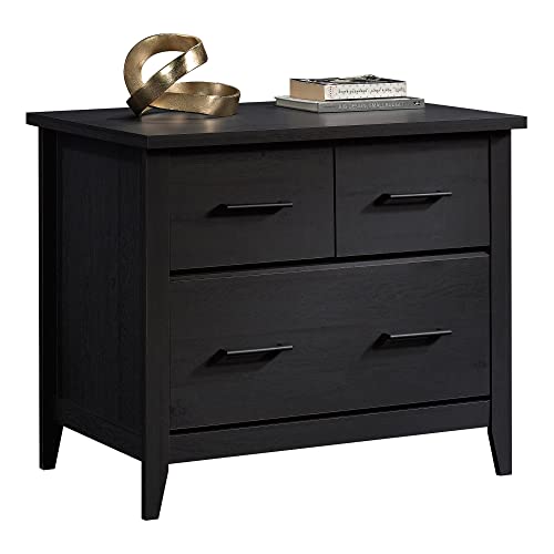 Sauder Summit Station Lateral File Cabinet, Raven Oak