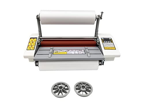 TECHTONGDA Hot Cold Roll Laminator, Digital Control Thermal Laminating Machine - 110V, Single/Dual Sides Lamination - A3+/12.9" 120141