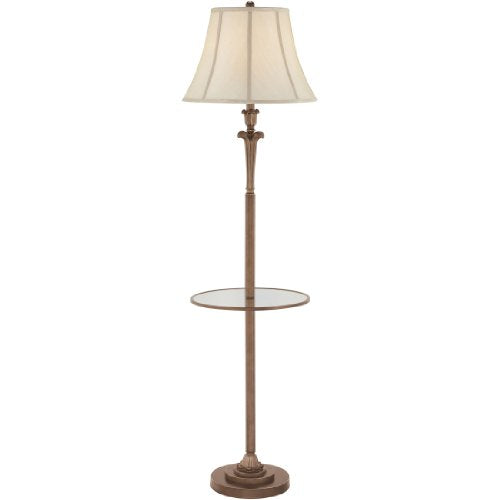 Quoizel Q1073FPN Archer Beige Softback Fabric Portable Floor Lamp Lighting, 1-Light, 150 Watt, Palladian Bronze (60"H x 16"Dia)