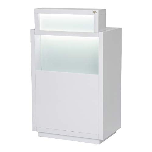 Dir Beauty Salon Reception Desk All Purpose Reception Counter with Illumination Lights - Orsacchiotto - White