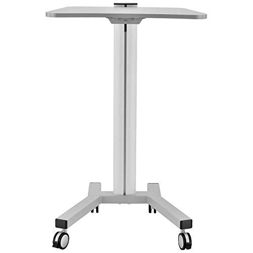 Global Industrial Height Adjustable Laptop Workstation, Aluminum/Steel, Silver