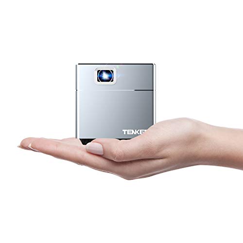 TENKER S6 Mini Cube Pico Projector with Wi-Fi, Smart DLP Projectors for Outdoor Indoor Movies, Includes Mini Tripod, 30,000-Hour Leds, Supports Android and iOS Devices