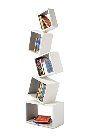 Malagana Equilibrium Bookcase Modern Light (Ivory)
