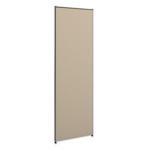 HON Verse Panel, 72"H x 24"W, Light Gray Finish, Gray Fabric