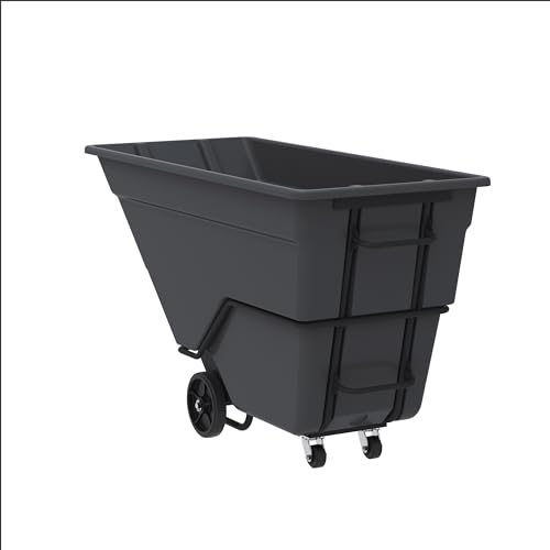 Akro-Mils 77710BLACK Akro-Tilt Heavy-Duty Utility Cart, 2000 lbs. Load Capacity, 300 Gallon - Black
