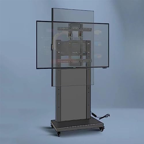 TAMNAN Mobile Floor TV Cart for 40-80 Inch TV, Remote Control Rotating Stand - Max 100kg