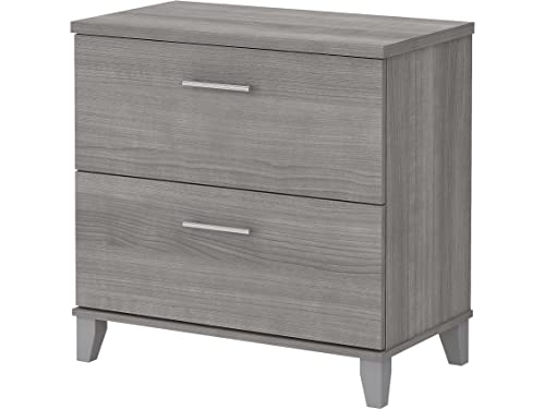 Bush Furniture Somerset 2-Drawer Lateral File Cabinet, Letter/Legal, Platinum Gray 30-Inch (WC81280)
