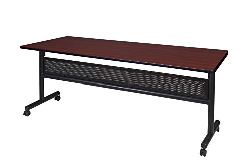 Regency Kobe 72" Flip Top Mobile Training Table - Mahogany