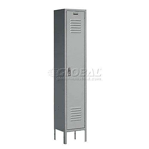 Global Industrial Single Tier Locker, 15x18x72, 1 Door, Gray