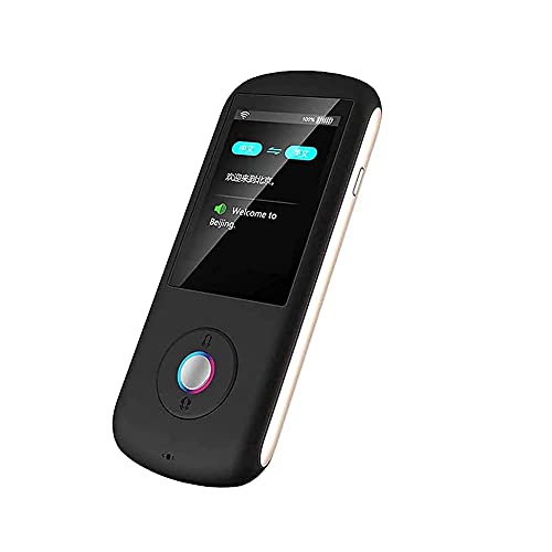 UsmAsk Smart Language Translator Device, 2.4 Inch Touch Screen, 28 Languages WiFi Pocket Electronic Translators Learning (Black)