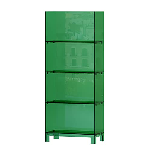 None Acrylic Multi-Layer Floor Bookshelf, Blue (Green)