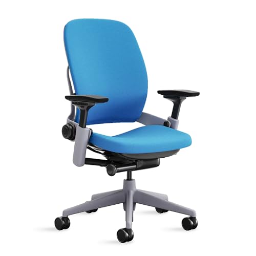 Steelcase Leap Office Chair - Ergonomic Work Chair with Natural Glide System & Liveback Technology - Blue Jay Fabric