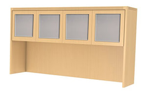 Mayline Aberdeen 72" Hutch Cabinet with Glass Doors, Maple Tf