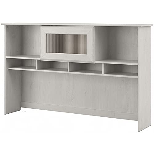 Pemberly Row 60" Modern Engineered Wood Hutch in Linen White Oak