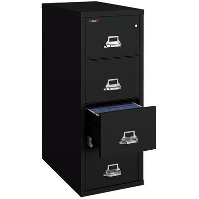 FireKing Fireproof 4-Drawer Vertical Legal File Cabinet - Tan Finish, Manipulation-Proof Comb. Lock