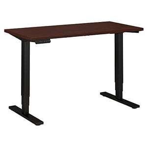 Move 80 Series by Bush Business Furniture 48W x 24D Height Adjustable Standing Desk in Harvest Cherry with Black Base