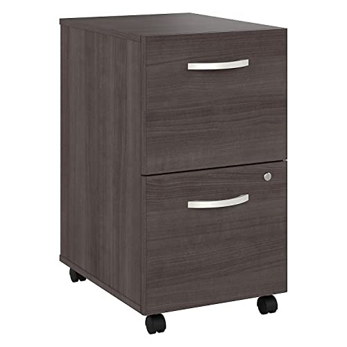 Bush Business Furniture Studio A 2-Drawer Mobile File Cabinet, Locking, Letter/Legal, Storm Gray, 20-inch