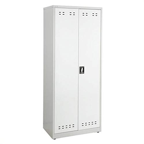 Pemberly Row 72" H Steel Storage Cabinet in Gray