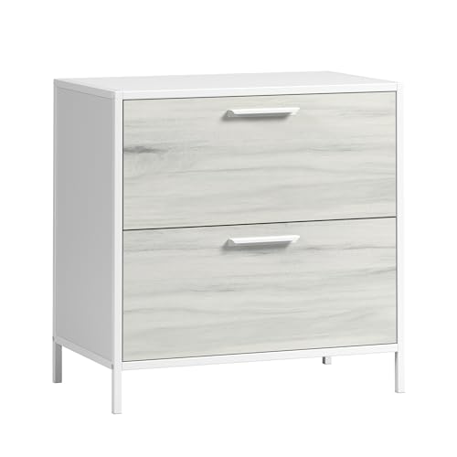 Sauder Boulevard Cafe 2-Drawer Lateral File Cabinet, White Finish, L: 30.24" x W: 18.5" x H: 29.92