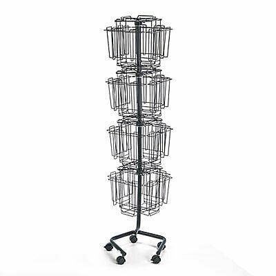Generic Display Racks, 32 Compartments, 15w x 15d x 60h, Charcoal - Office Organization Magazine Rack