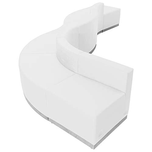 BizChair White LeatherSoft Reception Configuration, 6 Pieces