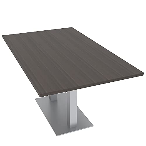 SKUTCHI DESIGNS INC. Harmony Series 6 Person Rectangular Conference Table | Metal Base | 6' | Black Oak