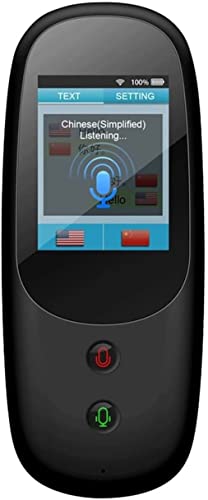 None Language Translator Device Voice Instant Language Translator 2.4 inch Touchscreen - 41 Languages WiFi Online Translation (Black)