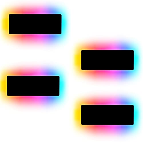 MEWG Black RGB Smart Wall Light Fixture 9W - 4 Pack